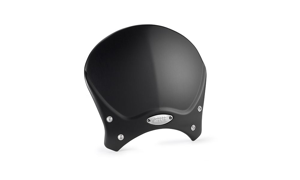 Givi Cúpula universal para naked motorcycles black anodized 20,5 x 26,5 cm