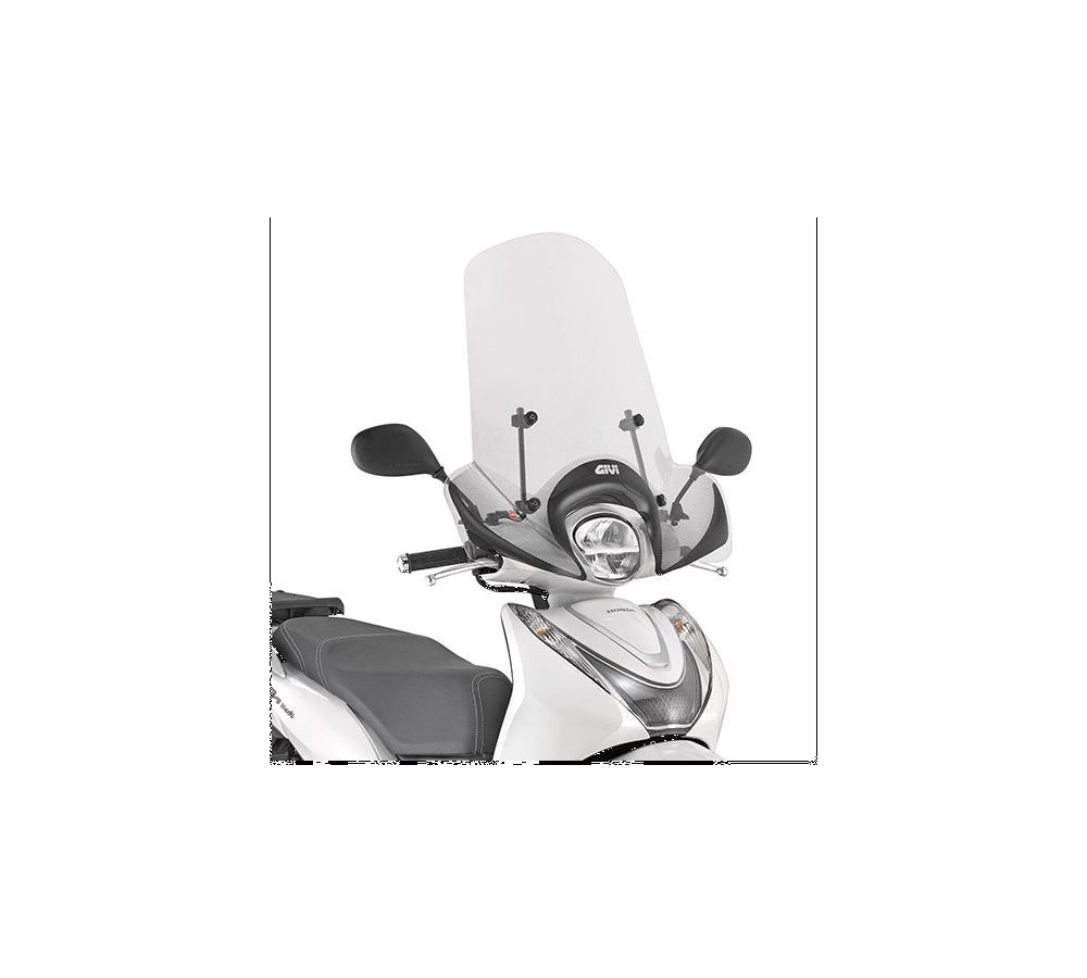Givi Parabrezza trasparente 51 x 66 cm (H x L) per Honda SH MODE 125 (21)