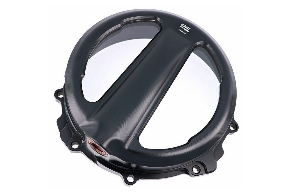 CNC RACING CLEAR CLUTCH COVER CABLE CONTROL BLACK MV AGUSTA BRUTALE 675