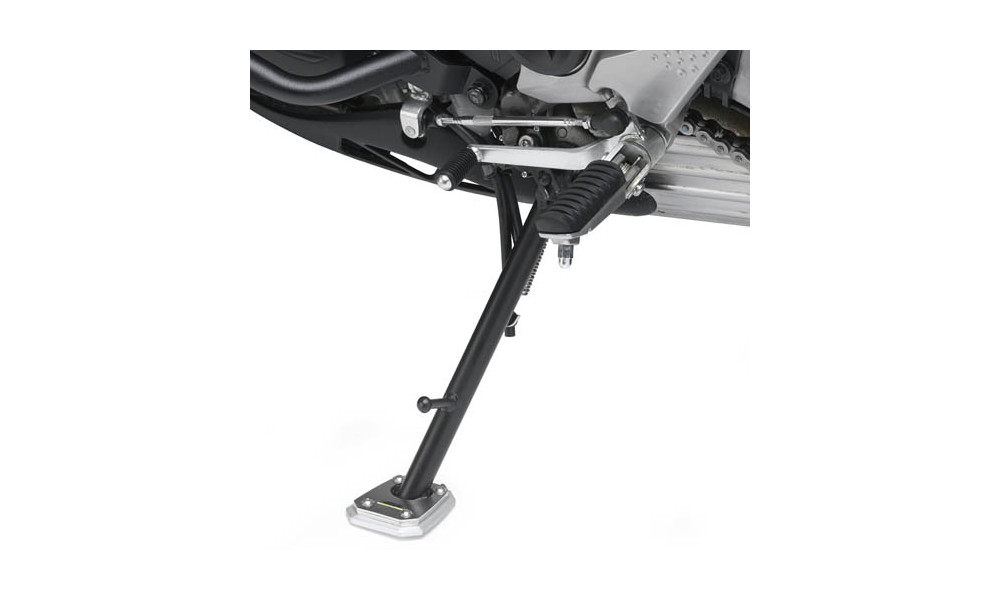 Givi support to widen the surface support area of the original side stand für Kawasaki Versys 650