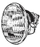 Bosatta Headlamp round with gasket for Vespa PX 125/150/200