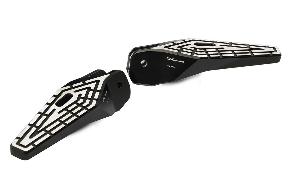 CNC Racing Folding footpeg bicolor negro/plata para Ducati Xdiavel 1262 /S