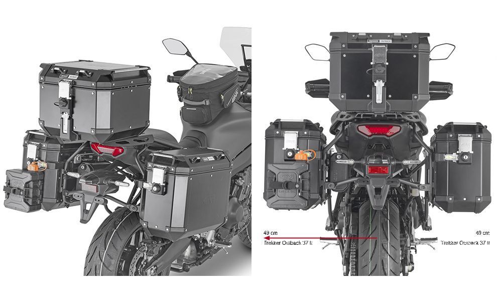 Givi Portamaletas lateral PL ONE-FIT configurado maletas Trekker Outback M