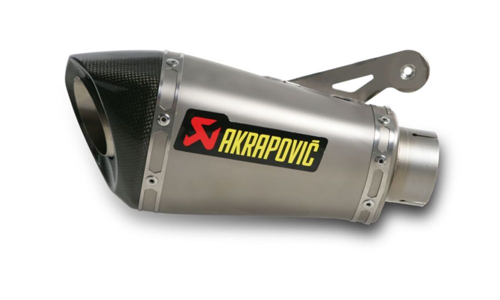 AKRAPOVIC EXHAUST SLIP ON LINE WITH TITANIUM OUTER SLEEVE CARBON END CAP A