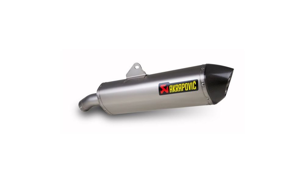 AKRAPOVIC EXHAUST SLIP-ON LINE WITH TITANIUM OUTER SLEEVE CARBON END CAP A
