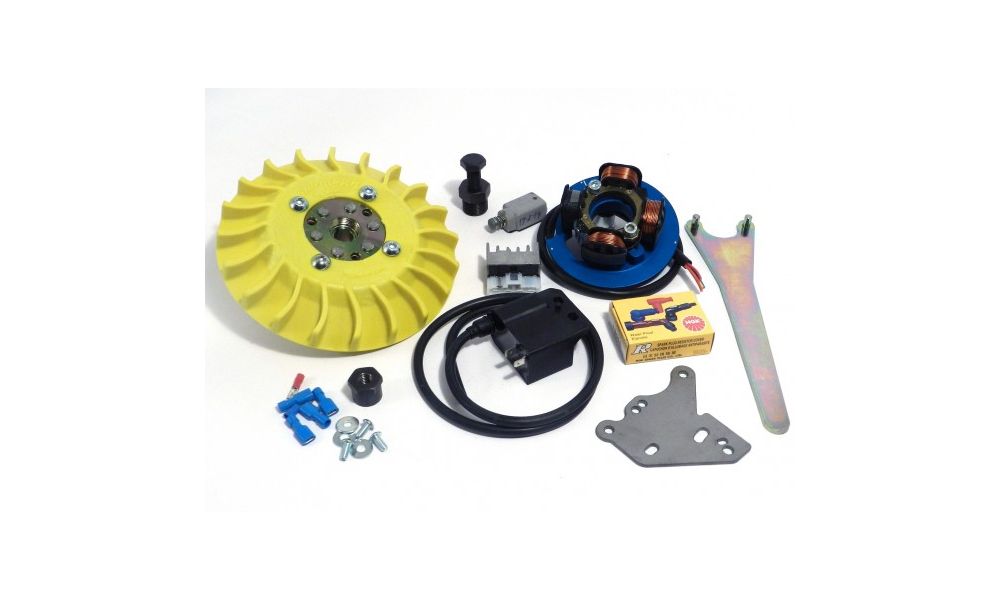 Parmakit Zündung Parmatronic SP8 Konus 20 farbe gelbe für Vespa ET3, 50 special,