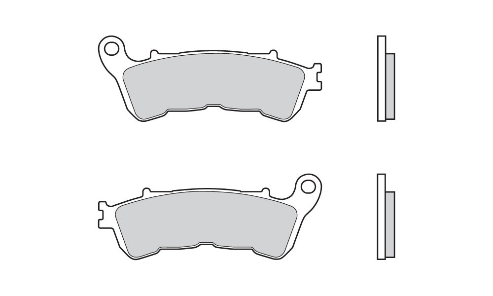 Brembo Plaquettes de frein fritté arriere arriere pour Honda CBF ABS 1000