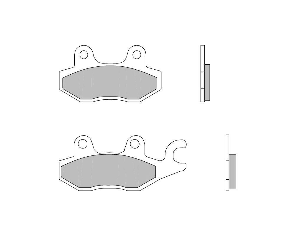 Brembo Plaquettes de frein carbone-céramique avant/arriere pour Benelli CAFFÈ NERO (droit Etrier) 250