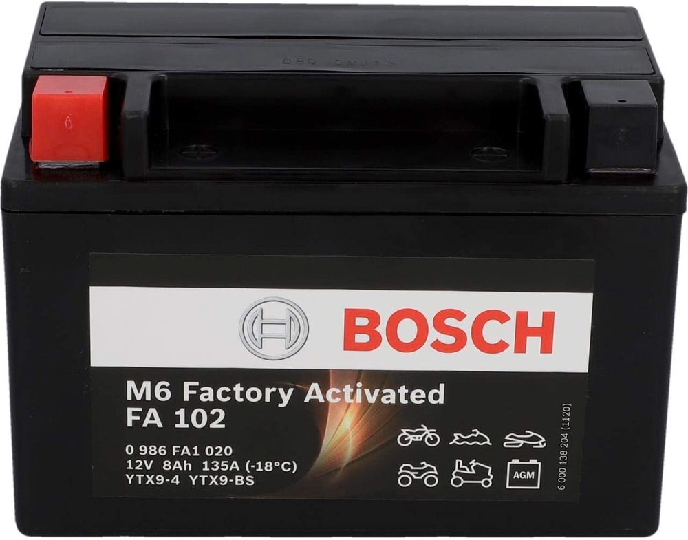 BOSCH M6 PRE-ACTIVATED BATTERY FA 102 8AH