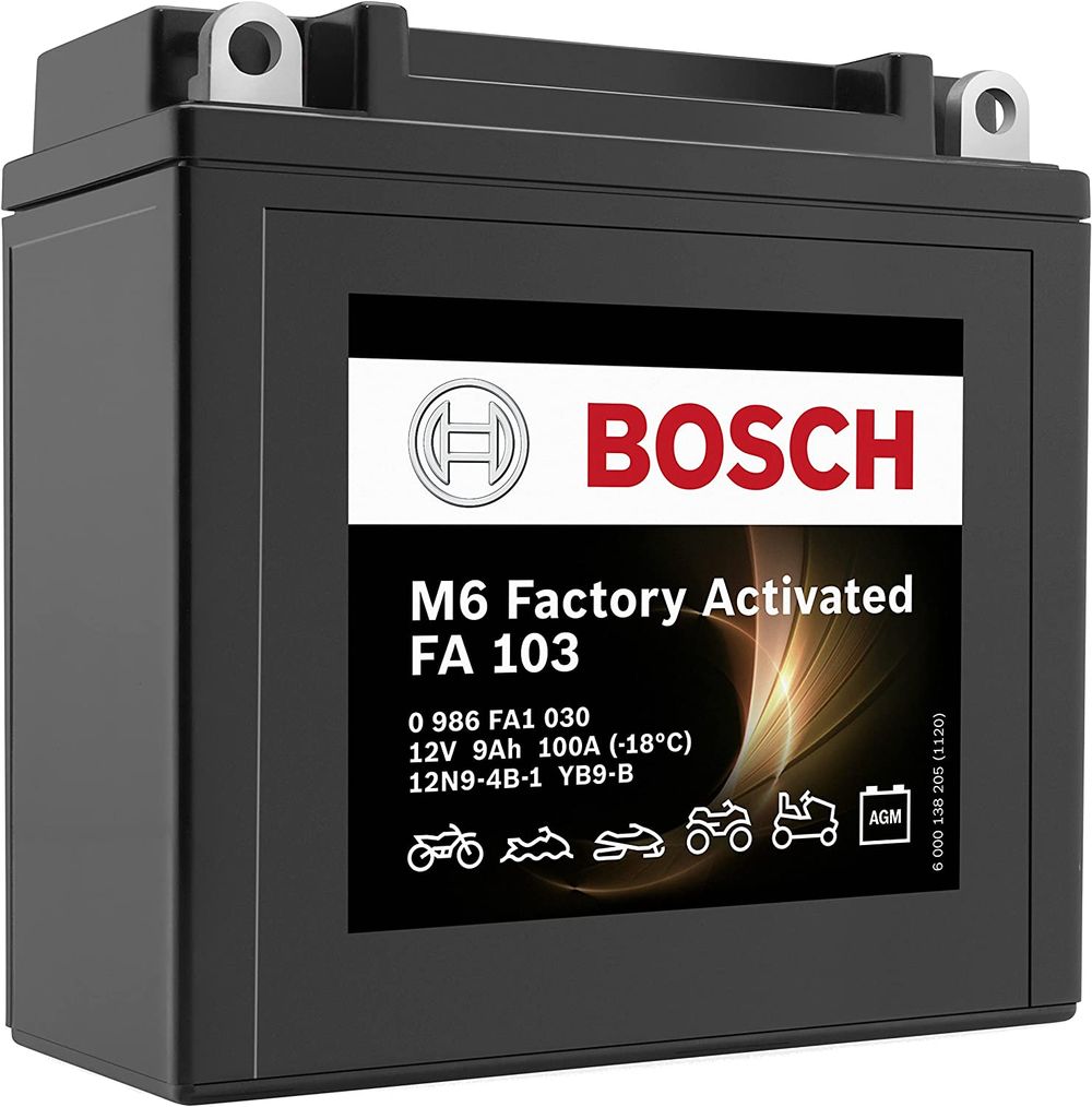 BOSCH M6 PRE-ACTIVATED BATTERY FA 103 9AH