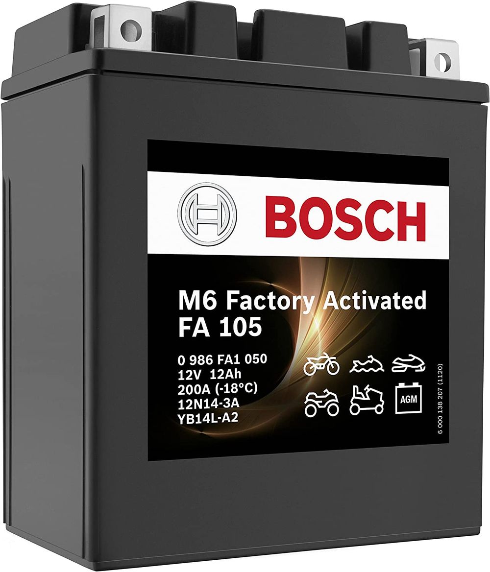 BOSCH M6 PRE-ACTIVATED BATTERY FA 105 12AH