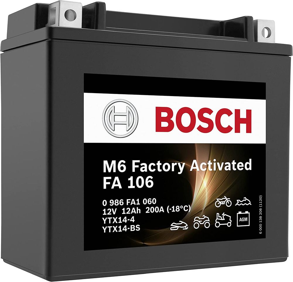BOSCH M6 PRE-ACTIVATED BATTERY FA 106 12AH