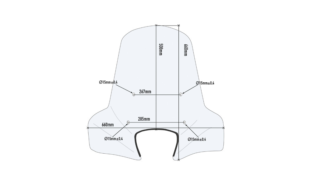 Givi Cúpula, transparent 50,8 x 66 cm (H x W) para Liberty 50/125/150/200