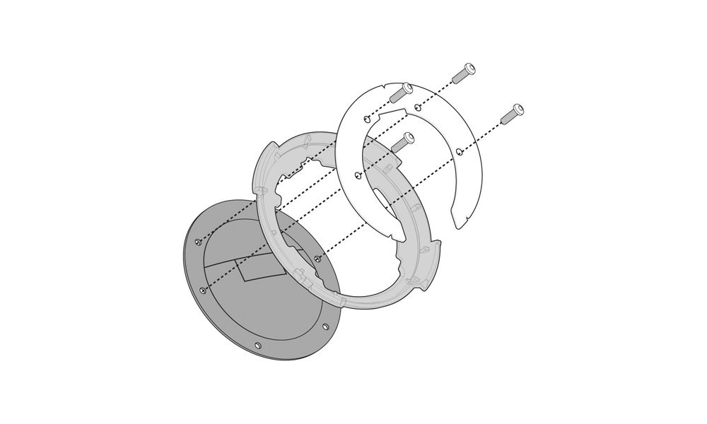 KIT VITERIA BF12K PER FLANGIA METALLICA BORSA SERBATOIO TANKLOCK-KTM DUKE KAPPA MOTO