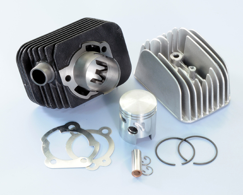 POLINI CAST-IRON CYLINDER KIT RACING PISTON PIN Ø 10 EXHAUST WITH BOOSTER 