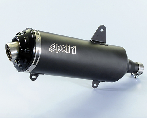 Polini Echappement 4 temps acier inoxydable noir homologué pour Peugeot Metropolis 400