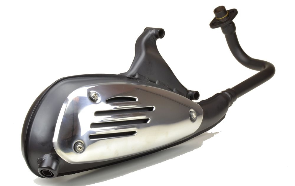 PIAGGIO ORIGINAL EXHAUST WITH HEAT SHIELD LIBERTY 50 4T LX 50 4T VESPA 50 