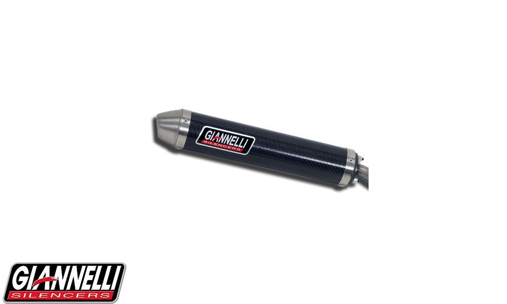 Giannelli Silencer made of carbon Enduro 2T Line for Malaguti Xsm,Xtm,Yamaha Dt 50 R