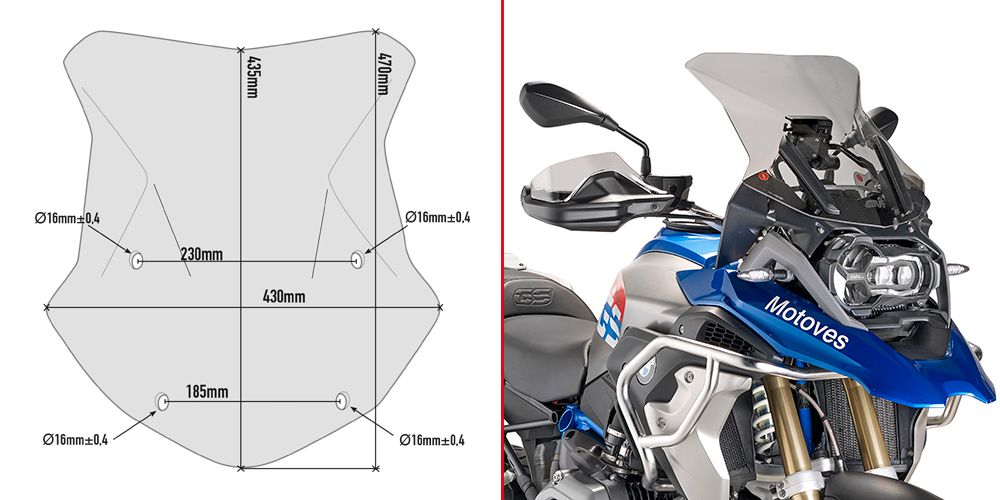 Parabrezza fumé Givi per BMW R 1200 GS, R 1250 GS