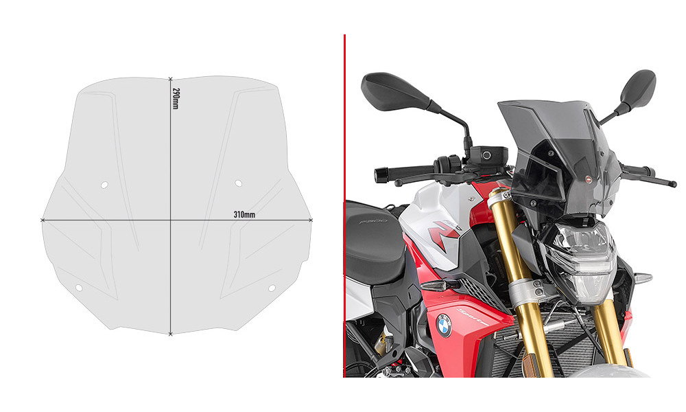 Givi cupolino fumé BMW F900r 2020
