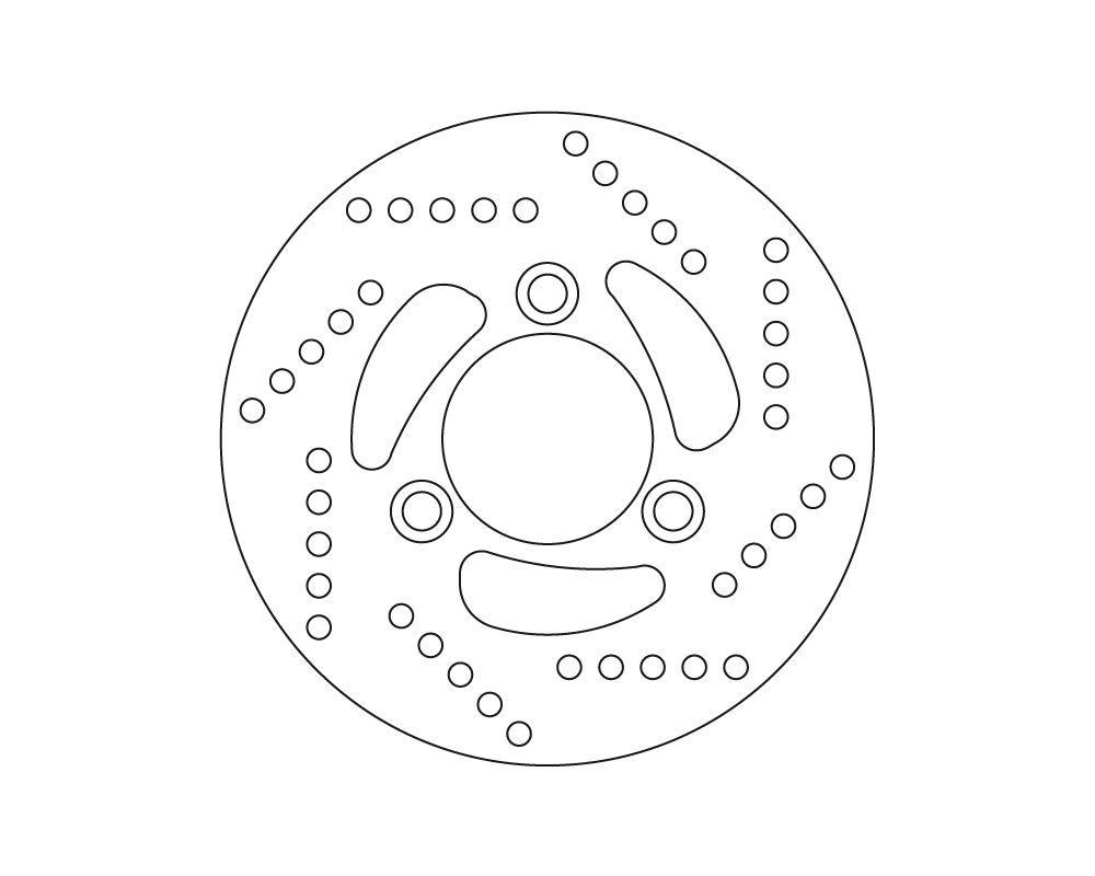Brembo fixed brake disc Serie Oro Ø 180 mm Hyosung SUPER CAB 50 