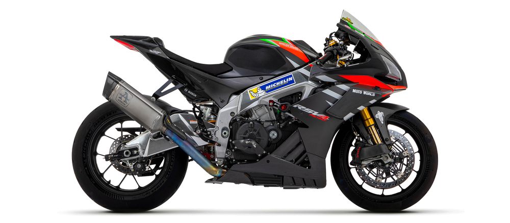 Kit link pipe titanium with silencer titanium Arrow for Aprilia RSV4 1100 factory &#39;19/20