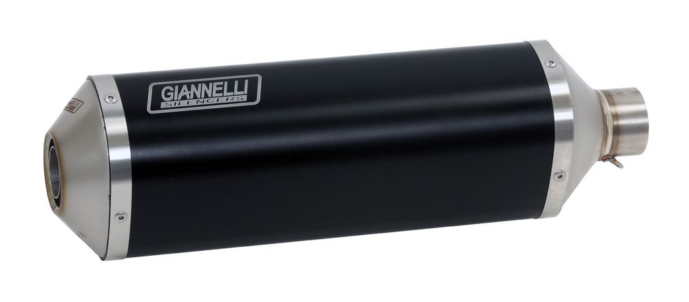 GIANNELLI KIT SILENCIOSO IPERSPORT DE ALUMINIO NEGRO CON CONECTOR CATALITI