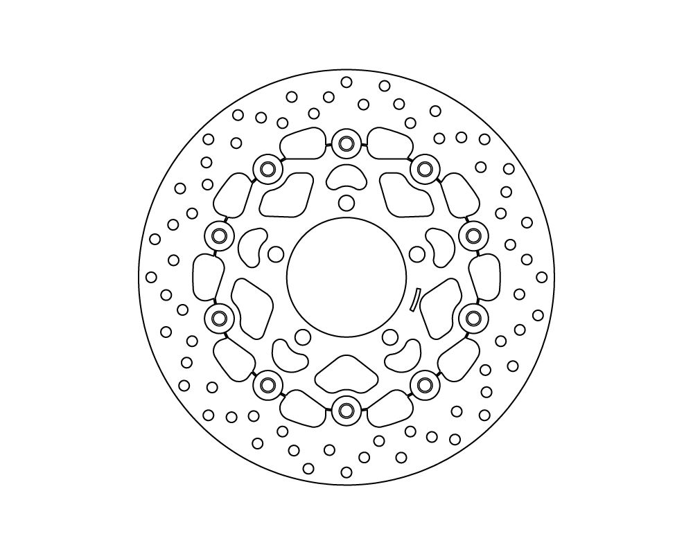 Brembo disque de frein flottant série Oro Ø 280 mm Kawasaki ZX-6RR 600 