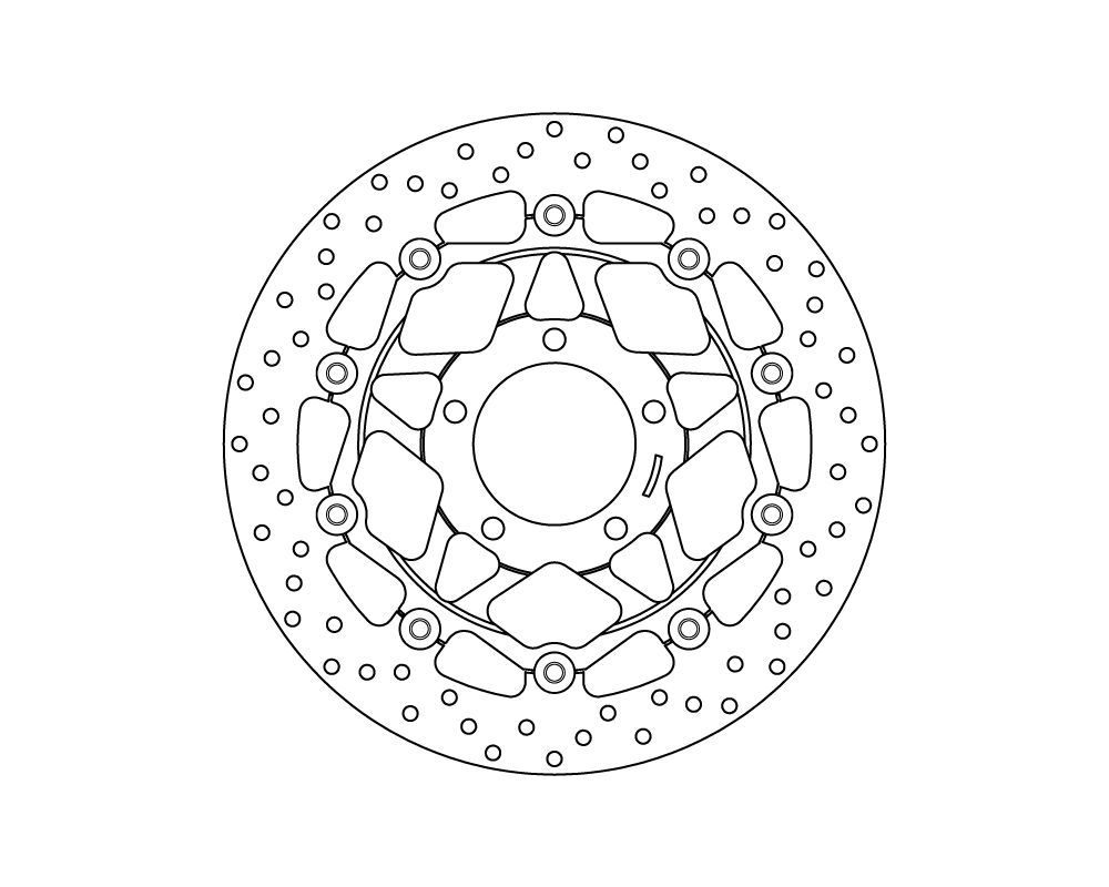 Brembo serie Oro floating brake disc Ø320 mm Triumph DAYTONA T955i 955 