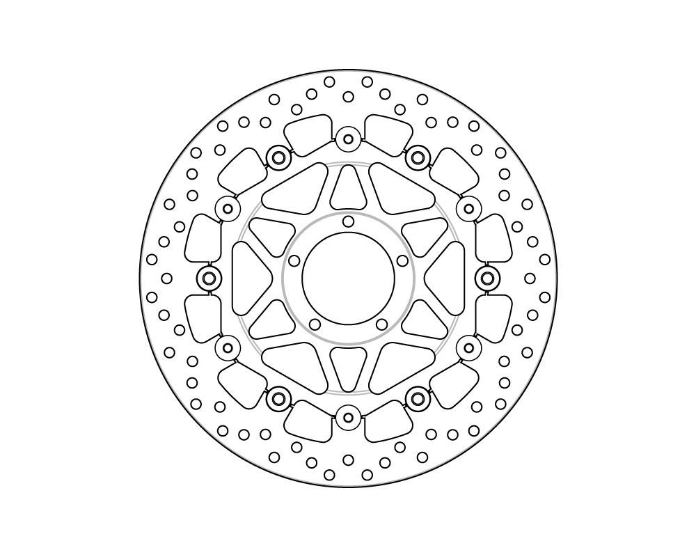 Brembo Disco freno flottante Serie Oro Ø330 mm Ducati Desmosedici 1000 RR