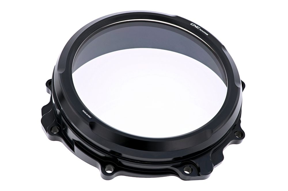CNC RACING CLEAR CLUTCH COVER BLACK FOR MV AGUSTA BRUTALE 800