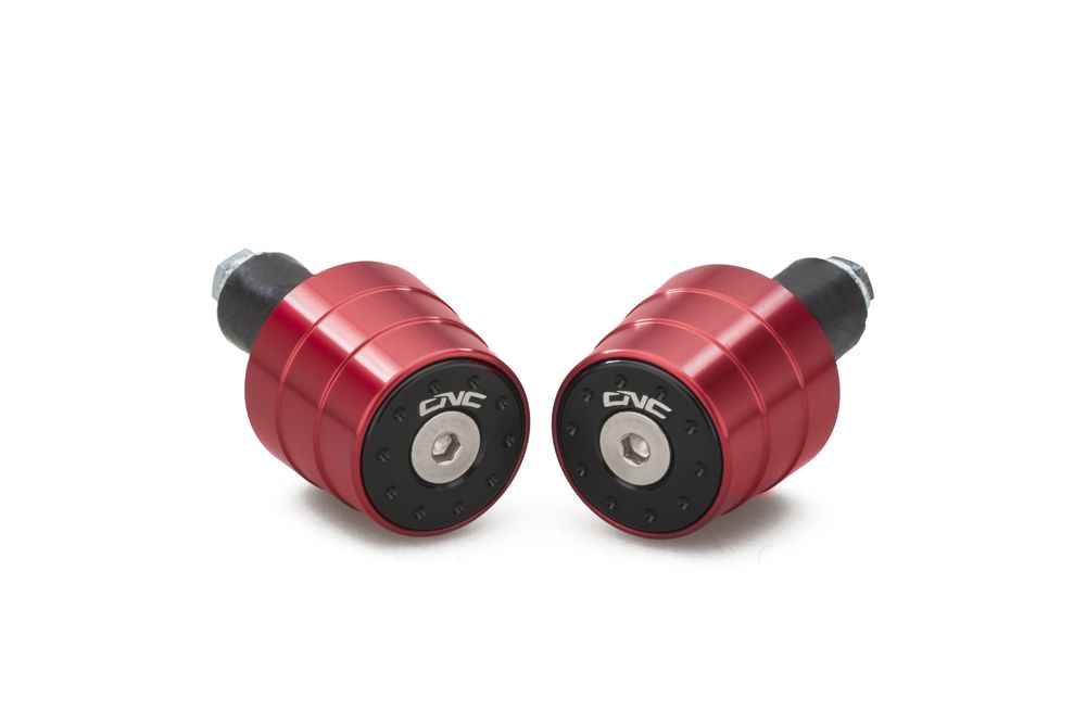 CNC RACING HANDLEBAR ENDS BI-COLOR RED COLOR FOR APRILIA DORSODURO 1200&#39;