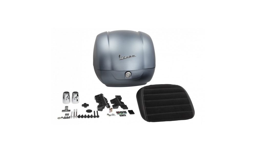 PIAGGIO PAINTED TOP BOX GREY DOLOMITI MATTE HX VESPA GTV SEI GIORNI