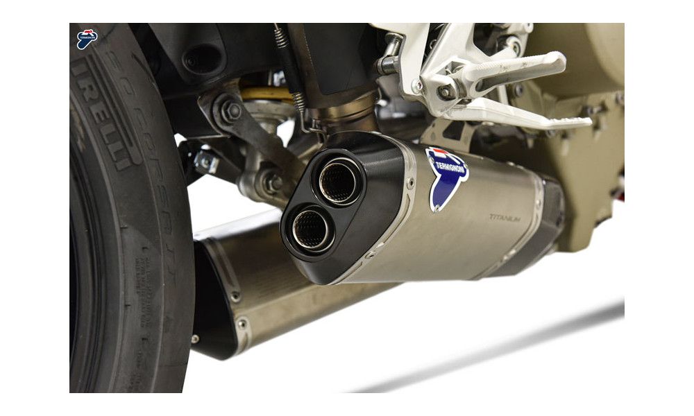 Termignoni Par de silenciosos de titanio non Homologada para Ducati Streetfighter V4