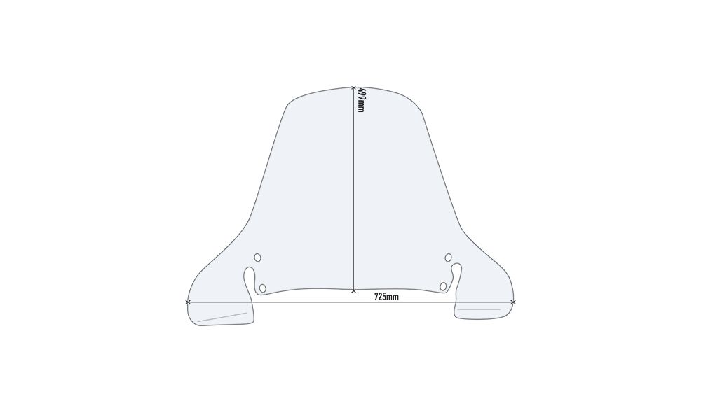 Parabrezza trasparente Givi 49,9 X 72,5 cm per Honda pantheon 125/150