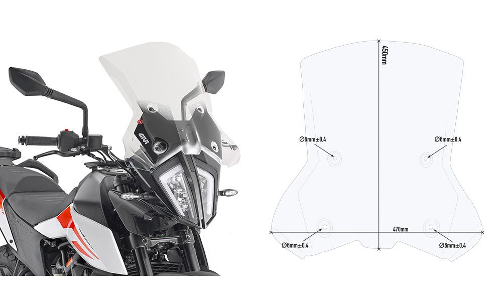 Fitting kit Givi for 7710DT 7710d for KTM 390 Adventure 790 Adventure/r