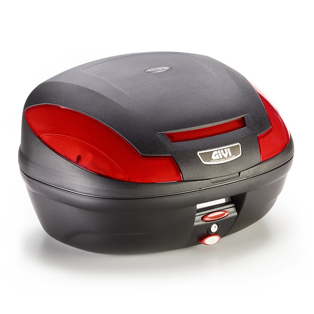 GIVI TOP-CASE E470 SIMPLY III RED REFLECTOR WITH PLATE AND UNIVERSAL KIT