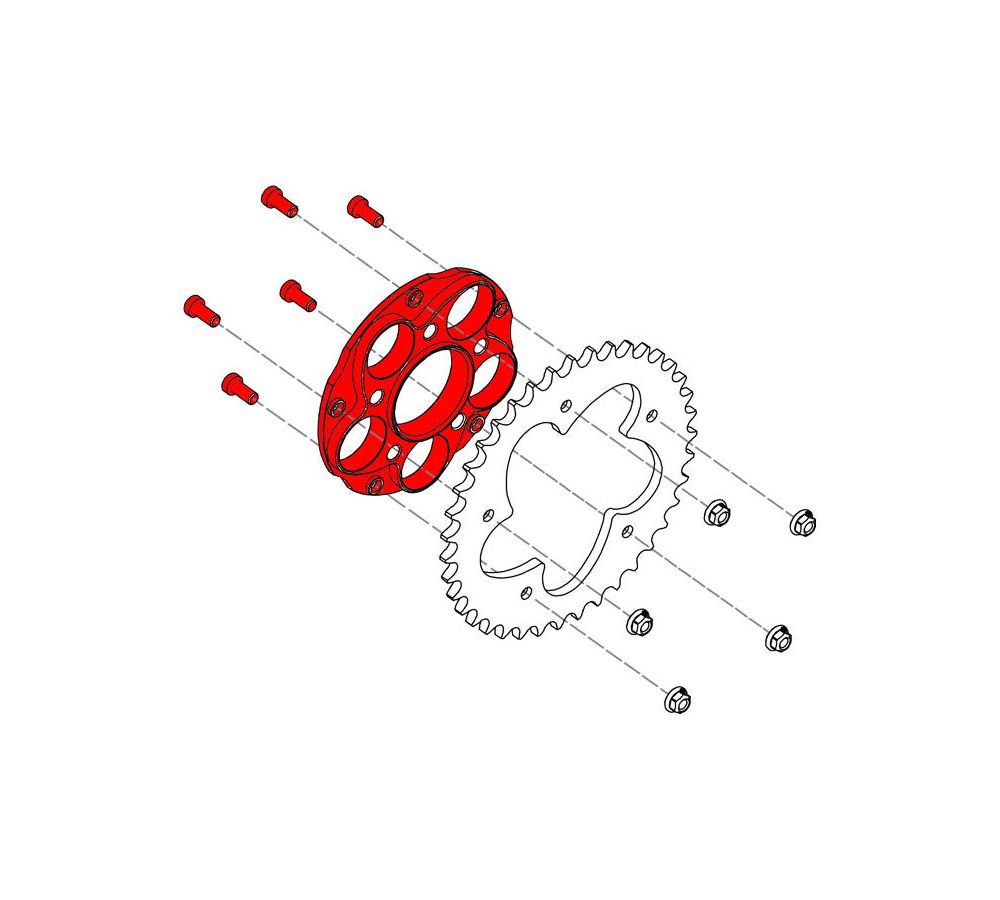 CNC Racing Flangia parastrappi Ducati Ducati Hypermotard 796/821/939/1100