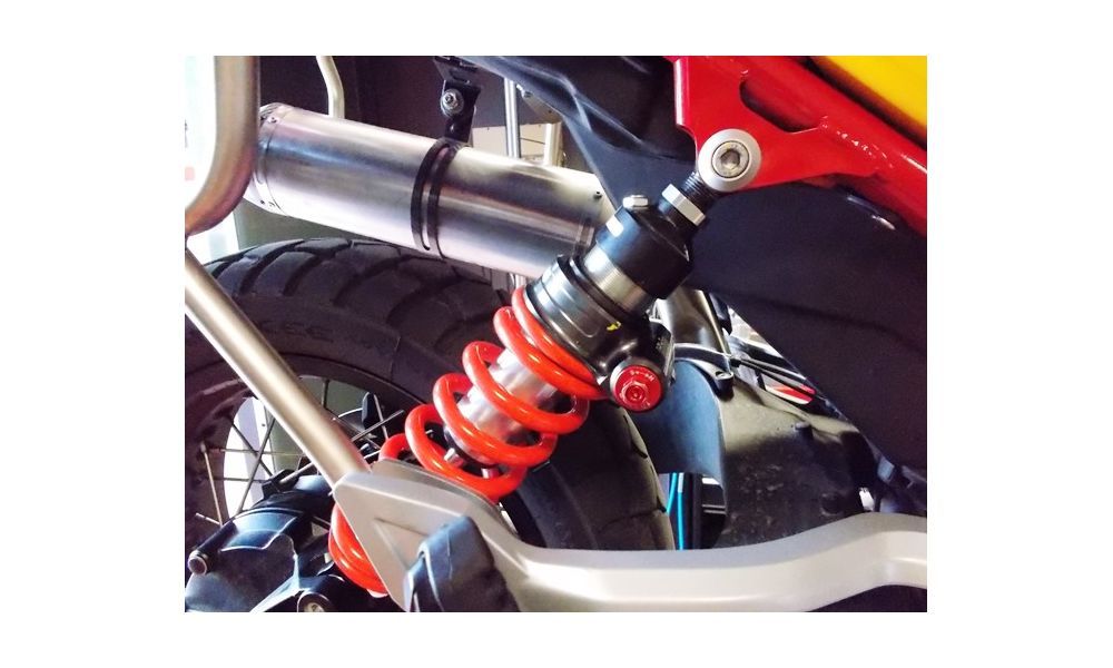 Bitubo Mono Amortisseur ressort rouge longueur 381mm Moto Guzzi V85 TT
