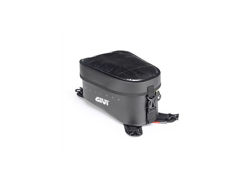 Givi Sacoche de réservoir étanche, 10 ltr, couleur noir avec intérieur jau