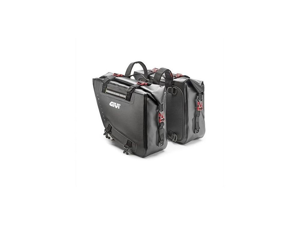 Givi Pair of side bags waterproof 15 + 15 ltr. colour black with yellow inner