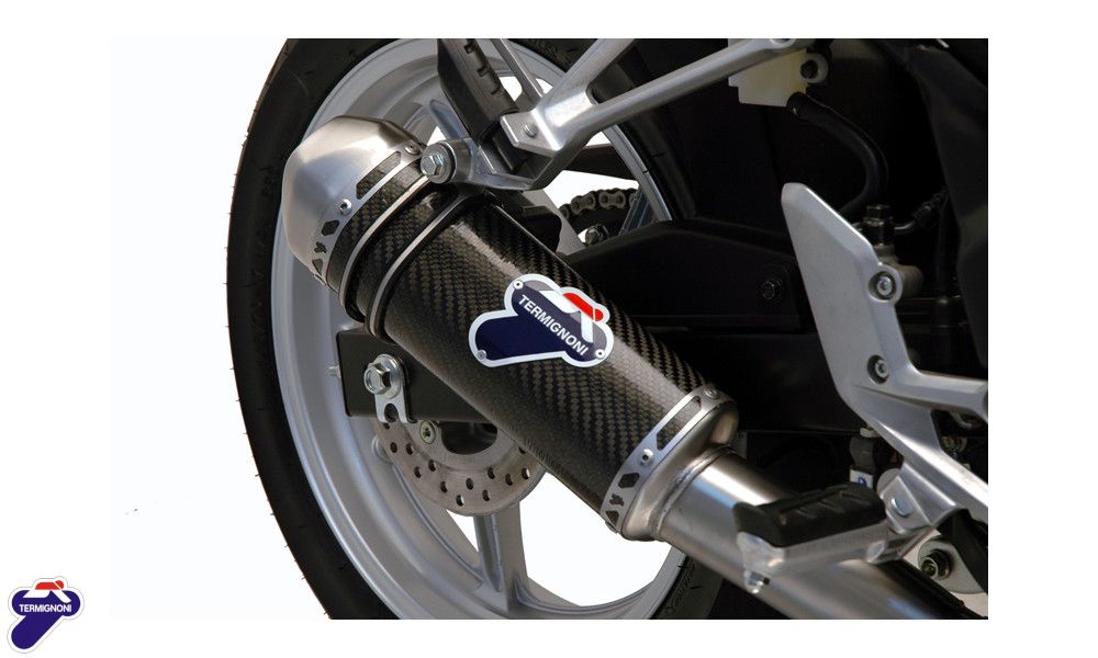 Termignoni Silencioso Relevance de carbono y inox tapa para Honda CBR 250R