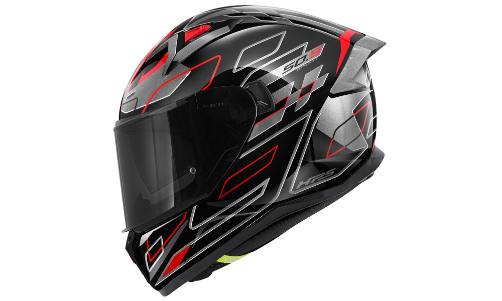 Casco integrale Givi in materiale termoplastico nero, titanio, rosso