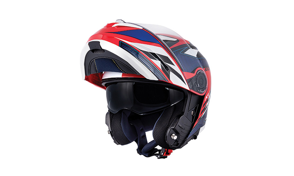 CASCO MODULARE KAPPA MOTO KV32 ORLANDO MIXER BLU LUCIDO/ROSSO TAGLIA 54