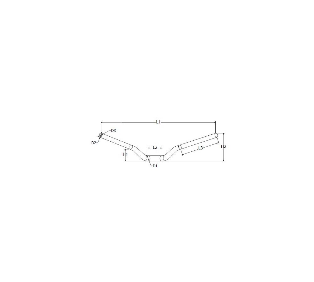 CNC Racing Manubrio a sezione nero Aprilia Dorsoduro 1200