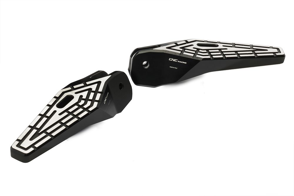 CNC RACING FOLDING FOOTPEG BICOLOR BLACK/SILVER XDIAVEL 1262 /S