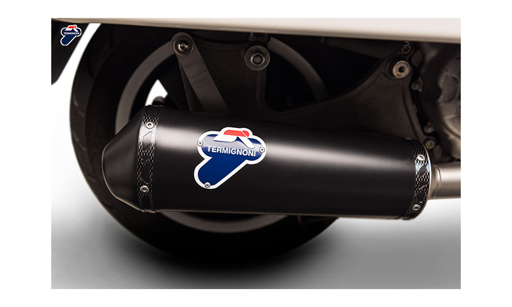 Termignoni Schalldämpfer racing aus edelstahl schwarz für Piaggio Vespa 250/300 
