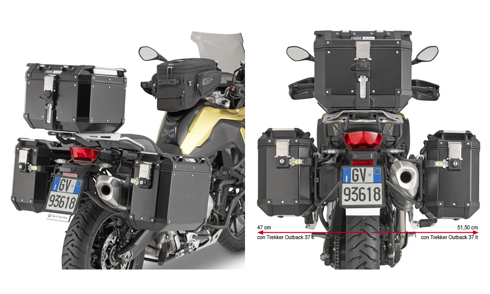 Portavaligie laterale Givi per valigie Monokey per BMW F 750 GS