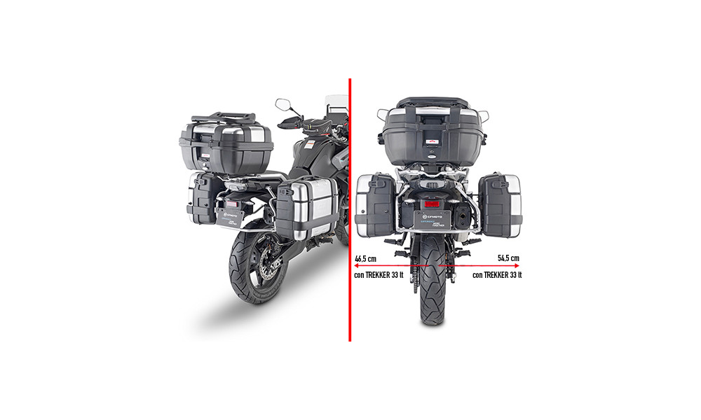 Portavaligie laterale Givi per valigie Monokey CF moto 800 MT