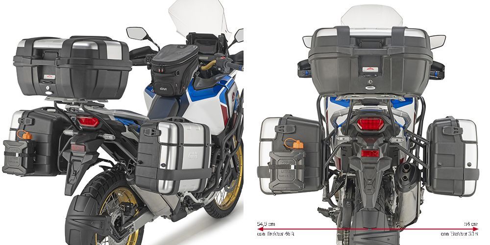 Givi Portamaletas lateral PL ONE-FIT para maletas Monokey para Honda CRF 1100 Africa Twin Adventure Sports